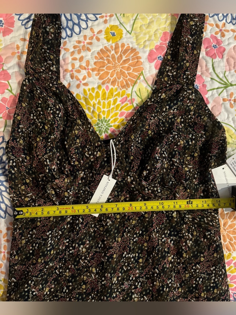 NWT medium Jessica Simpson floral slit dress - Picture 3 of 7